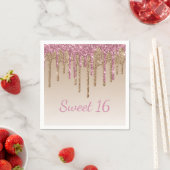 Sweet 16-glam script ombré Sparkle Servet (Insitu)