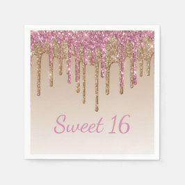 Sweet 16-glam script ombré Sparkle Servet