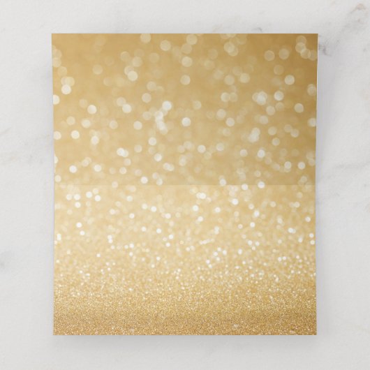Sweet 16 Glitter Bokeh Lights Custom Place Card Plaatskaartje (Binnenkant ongevouwen)