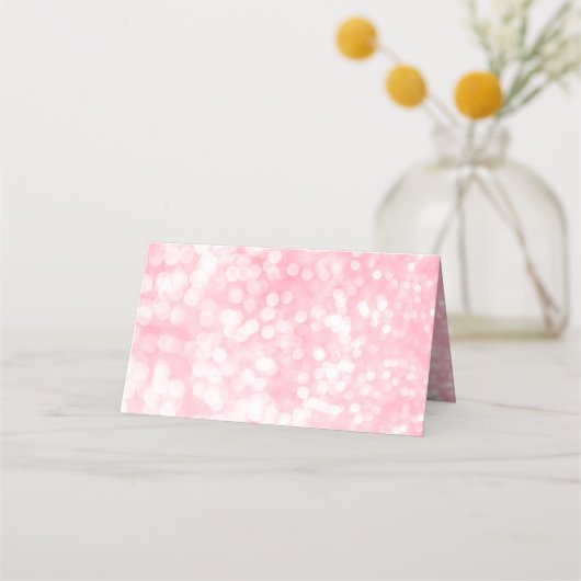 Sweet 16 Glitter Bokeh Lights Custom Place Card Plaatskaartje (Achterkant)