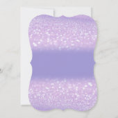 Sweet 16 Glitter Bokeh Ombre, Glitter Tiara Kaart (Achterkant)