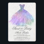 Sweet 16 Glitter Dress Diamond Uitnodiging<br><div class="desc">Sweet 16 Glitter Dress Diamond Uitnodiging</div>