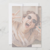 Sweet 16 Glitter Drips Roos Gouden Verjaardag Invi Kaart (Achterkant)