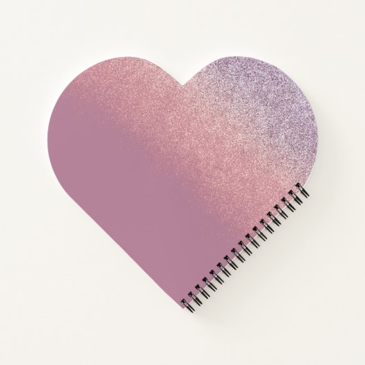 Sweet 16 Glitter Ombre Guest Heart Notitieboek (Achterkant)
