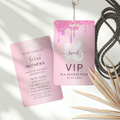 Sweet 16 Glitter Roze VIP Verjaardag Uitnodiging Badge