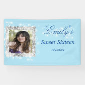 Sweet 16, Glitter, Sparkle, Custom Spandoek (Horizontaal)