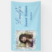 Sweet 16, Glitter, Sparkle, Custom Spandoek (Verticaal)