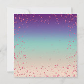 Sweet 16 Glitter Stippen Roos Gold Zeemeermin Kaart (Achterkant)