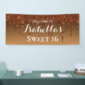 Sweet 16 | Glitter voor gouddruppels Spandoek (Beurs)