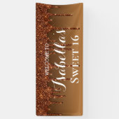 Sweet 16 | Glitter voor gouddruppels Spandoek (Verticaal)