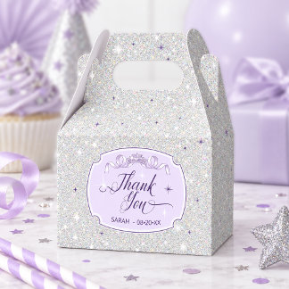 Sweet 16 Glitterende Dank Je Wel Zilveren Paarse I Bedankdoosjes