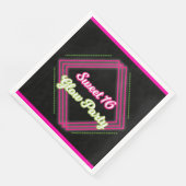 Sweet 16 Glow Feest Servet (Hoek)