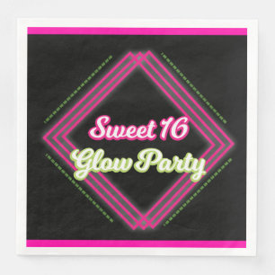 Sweet 16 Glow Feest Servet