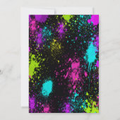 Sweet 16 Glow Party Birthday Invitation Kaart (Achterkant)