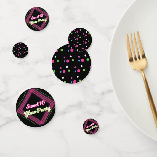Sweet 16 Glow Party Table Confetti Birthday Decor (Groep)