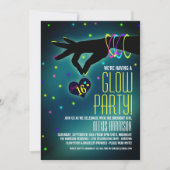 Sweet 16 Glow Party-uitnodigingen Kaart (Voorkant)