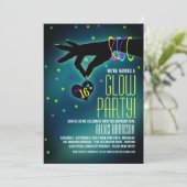 Sweet 16 Glow Party-uitnodigingen Kaart (Staand voorkant)