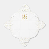 Sweet 16 Gold Confetti - Persoonlijke mini-aanval Bedankdoosjes (Uitgevouwen)