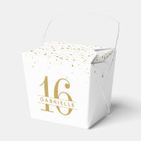 Sweet 16 Gold Confetti - Persoonlijke mini-aanval