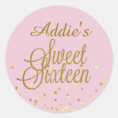 Sweet 16 Gold Dot Stickers (Voorkant)