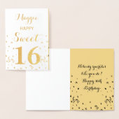 Sweet 16 Gold Foil Verjaardag Kaart (Display)