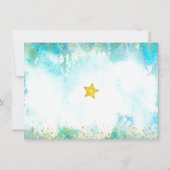 Sweet 16 Gold Turquoise Waterverf Foto Modern Bedankkaart (Achterkant)