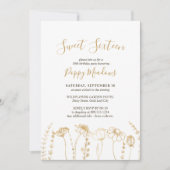 Sweet 16 Gold Wildflower Sketch 16e verjaardag Kaart (Voorkant)