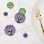 Sweet 16 Gothic Meisje Verjaardag Groen Paarse Spo Confetti (Groep)