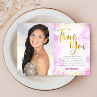 Sweet 16 Goud Roze Waterverf Foto Modern Girly