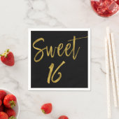 Sweet 16 Gouden folie Verjaardagsservetten Servetten (Insitu)