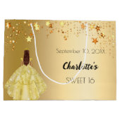 Sweet 16 gouden sterren jurk tiara groot cadeauzakje (Achterkant)