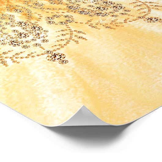 Sweet 16 gouden, witte jurk, welkom poster (Hoek)