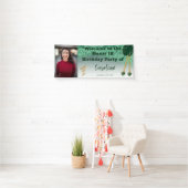 Sweet 16 Green Glitter, Heart Pareltjes & Foto Spandoek (Insitu)