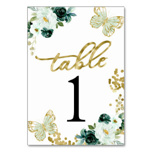 Sweet 16 Groene Bloemen Vlinder Kaart