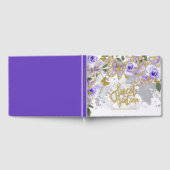 Sweet 16 Guest Book Gold Paarse Butterfly Floral Gastenboek (Volledig)