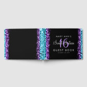 Sweet 16 Guestbook Party Paarse & Turquoise Lichte Gastenboek (Volledig)