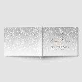 Sweet 16 Guestbook Silver Bokeh Sparkle Light Gastenboek (Volledig)