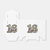 Sweet 16-gunstig vak bedankdoosjes (Uitgevouwen)