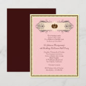 Sweet 16 Halloween Ball Costume Party Kaart (Voorkant / Achterkant)