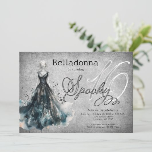 Sweet 16 Halloween Verjaardag Kaart (Staand voorkant)