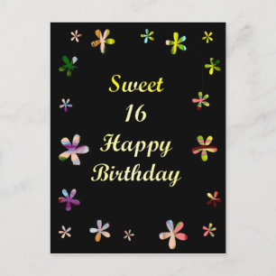 Sweet 16 Happy Birthday Briefkaart