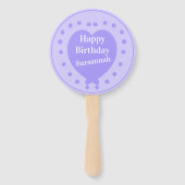 Sweet 16 Happy Birthday Paars Heart Handwaaier (Achterkant)