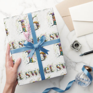 Sweet 16 Happy Birthday Wildflowers Tekst Cadeaupapier