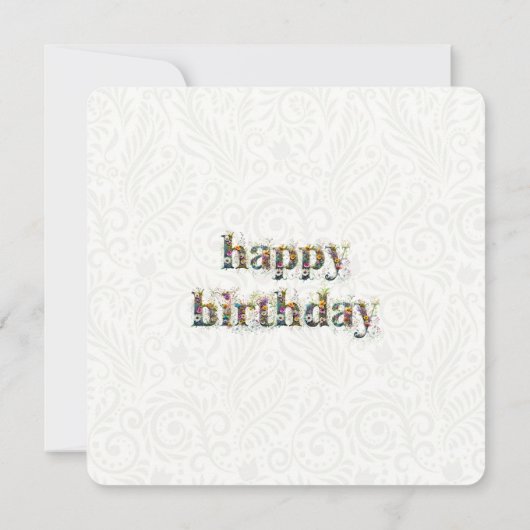 Sweet 16 Happy Birthday Wildflowers Tekst Kaart (Achterkant)