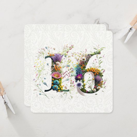 Sweet 16 Happy Birthday Wildflowers Tekst Kaart (Voorkant / Achterkant in situ)