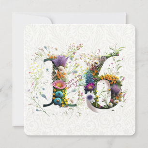 Sweet 16 Happy Birthday Wildflowers Tekst Kaart
