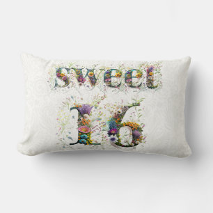 Sweet 16 Happy Birthday Wildflowers Tekst Kussen