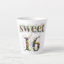Sweet 16 Happy Birthday Wildflowers Tekst