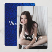 Sweet 16 - Hartelijk dank - blauwe kaart (Voorkant / Achterkant)