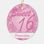 Sweet 16 Heart - Birthday Keramisch Ornament (Links)